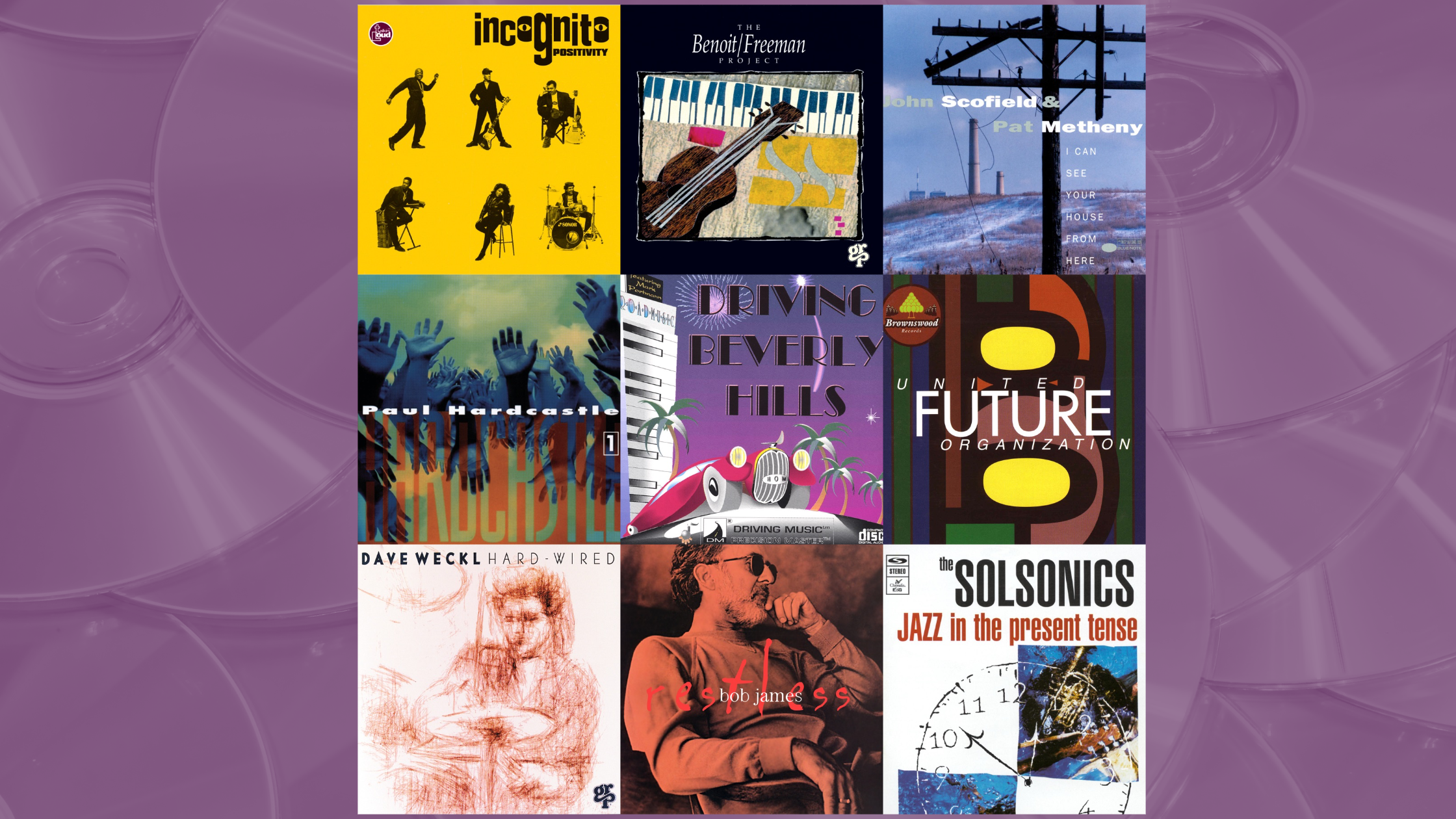 montage of album covers of top contemporary jazz from April 17, 1994